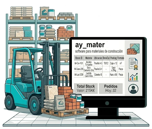 Logo ay_mater: software materiales de construcción